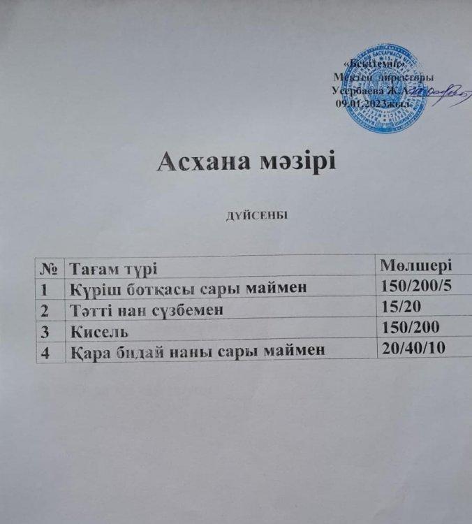 Ас мәзірі